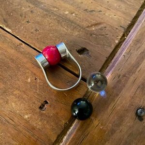 Silpada 925 Sterling Silver Ring with Interchangeable stones Size 8